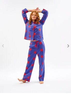 Blue And Red Star Cotton Pajamas